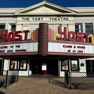 the front of the theater