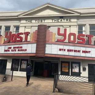 the front of the theater