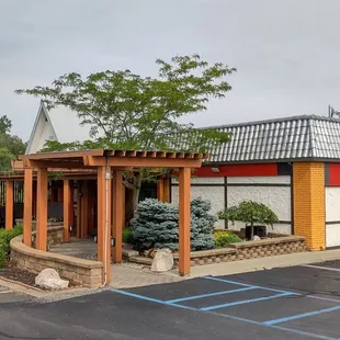 the outside of a japanese restaurant