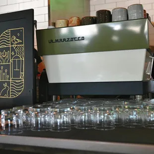 a chalk board and glasses