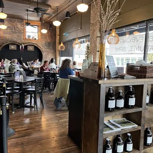 the interior of the restaurant