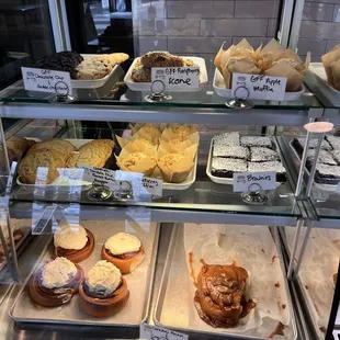 a display of pastries