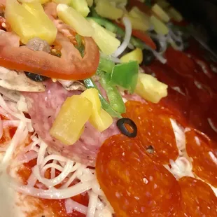 Half combo &amp; Half Pepperoni