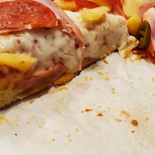 Sweet and spicy pizza.