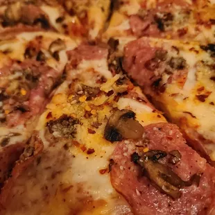 Salami &amp; mushrooms