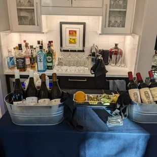 75th Birthday party. With a specialty cocktail of a French 75 as well as open bar, wine and beer.