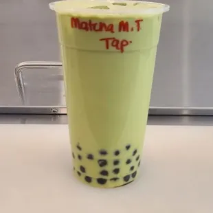 Matcha Milk Tea with Tapioca
