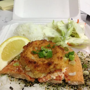 Stuffed crab salmon for $7.