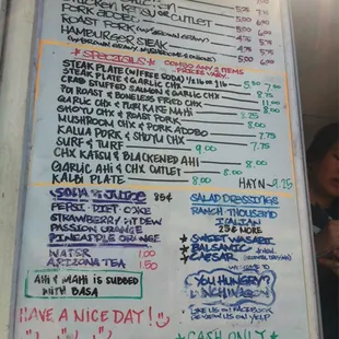 Menu as of 10-8-13