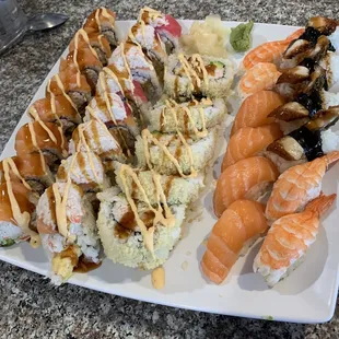sushi and sashimi, sashimi, sushi, food