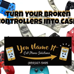 We buy broken controllers!