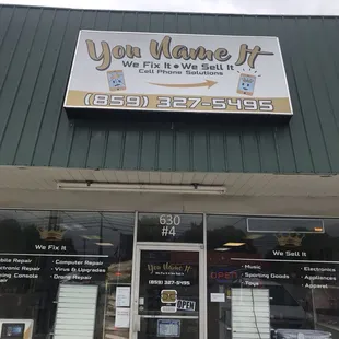 You Name It's store front view.