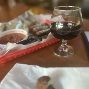 Cabernet and Mozzarella Sticks