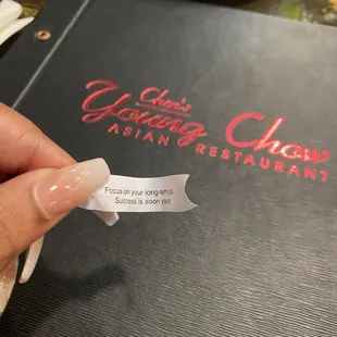 Fortune cookies at the end of your meal