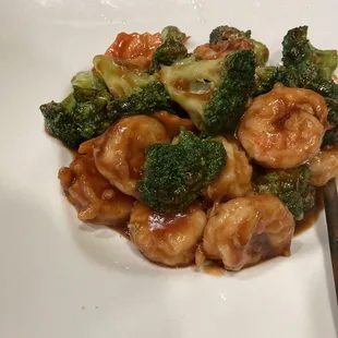 Shrimp with broccoli