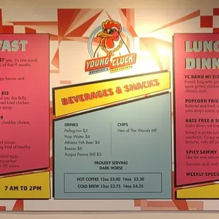 Menu board