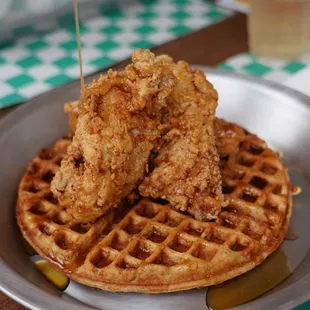 Chicken &amp; Pretzel Waffle