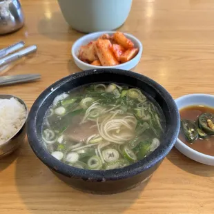Chadol Sullungtang (Korean beef bone soup with brisket). $19 before tip.