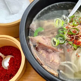 Beef cheek soup (meoli gogi seolleongtang)!
