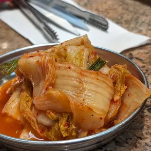 a bowl of kimchi