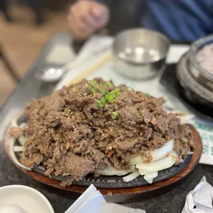 a plate of food on a table