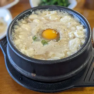 Mushroom tofu soup