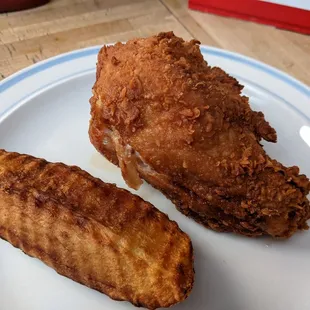 Big juicy chicken and potato wadge