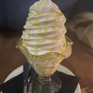 Soft serve ice cream with olive oil and sea salt... not for me