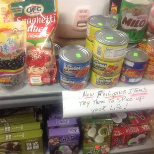 New to the store items from the filipines where else can you find such a variety