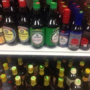 Lots of choices on soy sauce teriyaki and so many others