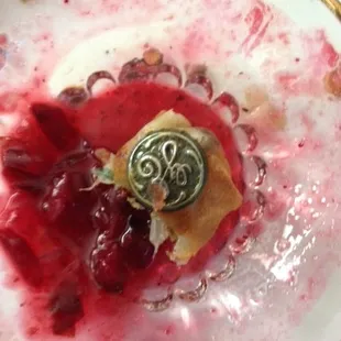 This is what I found in my Egg Roll from Young's, result, a chipped tooth, only response "sorry". Will not be returning.