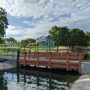 Little bridge over the pond.