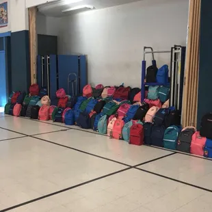 a room full of luggage