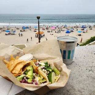 Shrimp tacos and BreweryX Hazy IPA