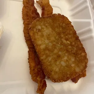 Bacon and hash browns