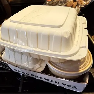 a tray of food in the oven