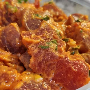 1lb, $33. Spicy ahi poke