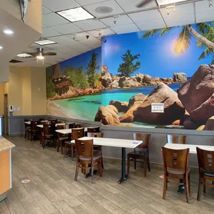 the interior of the restaurant