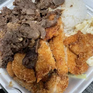 Chicken Katsu &amp; BBQ Beef