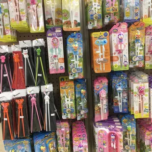 Variety of kids training chopsticks