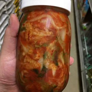 Small kimchi in a jar