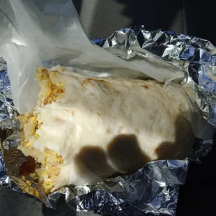 Fresh 3.99 bacon breakfast burrito.