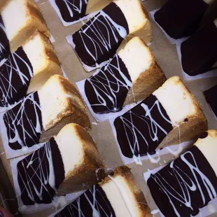 Chocolate dipped cheesecake
