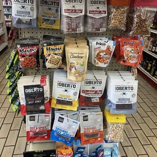 a variety of snacks