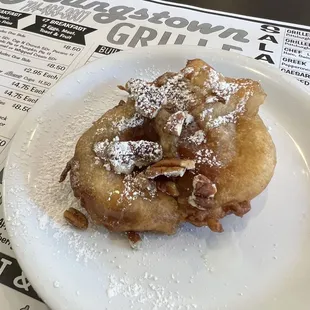 Delicious fried donut with apples...made to order!