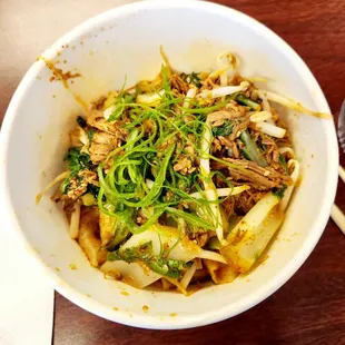 Cumin Lamb (take-out), up-ed to a 3-chili rating.