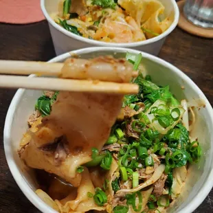 Cumin lamb....thick chewy noodles