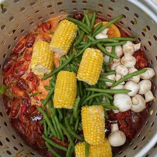 Crawfish almost done cooking