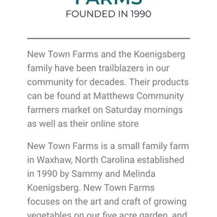 Local farms list