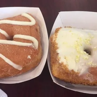 Cinnamon Roll Donut with Cream Cheese Buttercream